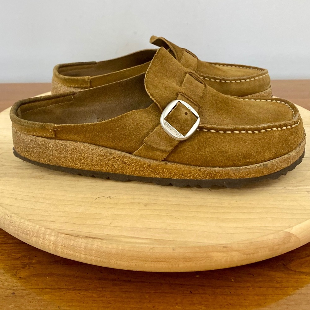 Birkenstock Buckley Tea Suede Clogs Mules Shoes Size 6-6.5 37 EU US 6 6.5